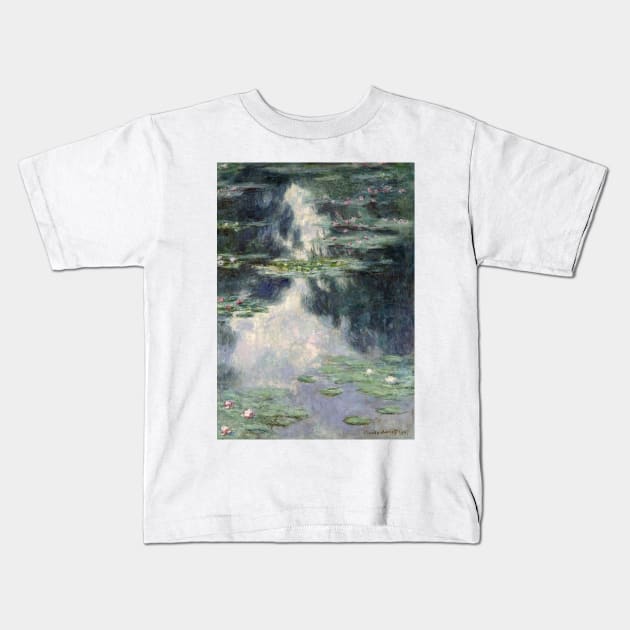 Pond with Water Lilies by Claude Monet Kids T-Shirt by Classic Art Stall